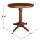 International Concepts Round 36 in Round Top Pedestal Table, 34.9 inH, Espresso, 36 in W, 36 in L, 35.9 in H, Wood K581-36RT-27B-6B - alternate 3